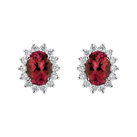 Diamond earrings with Ruby Princess Sparkle