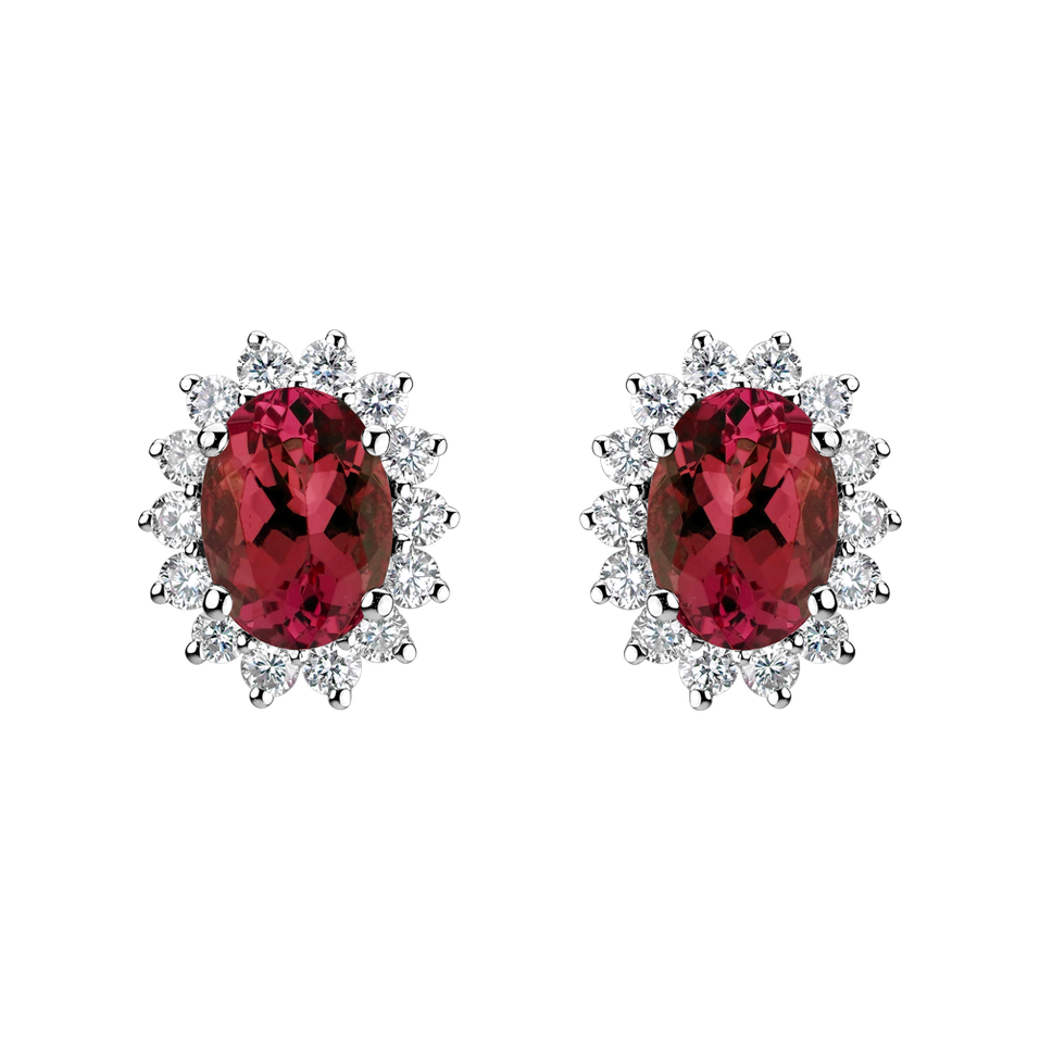 Diamond earrings with Ruby Princess Sparkle