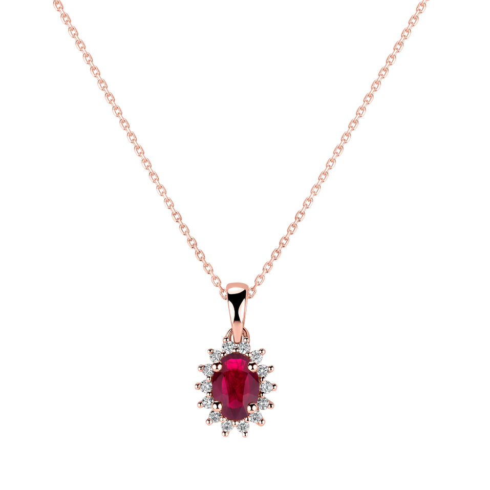 Diamond pendant with Ruby Princess