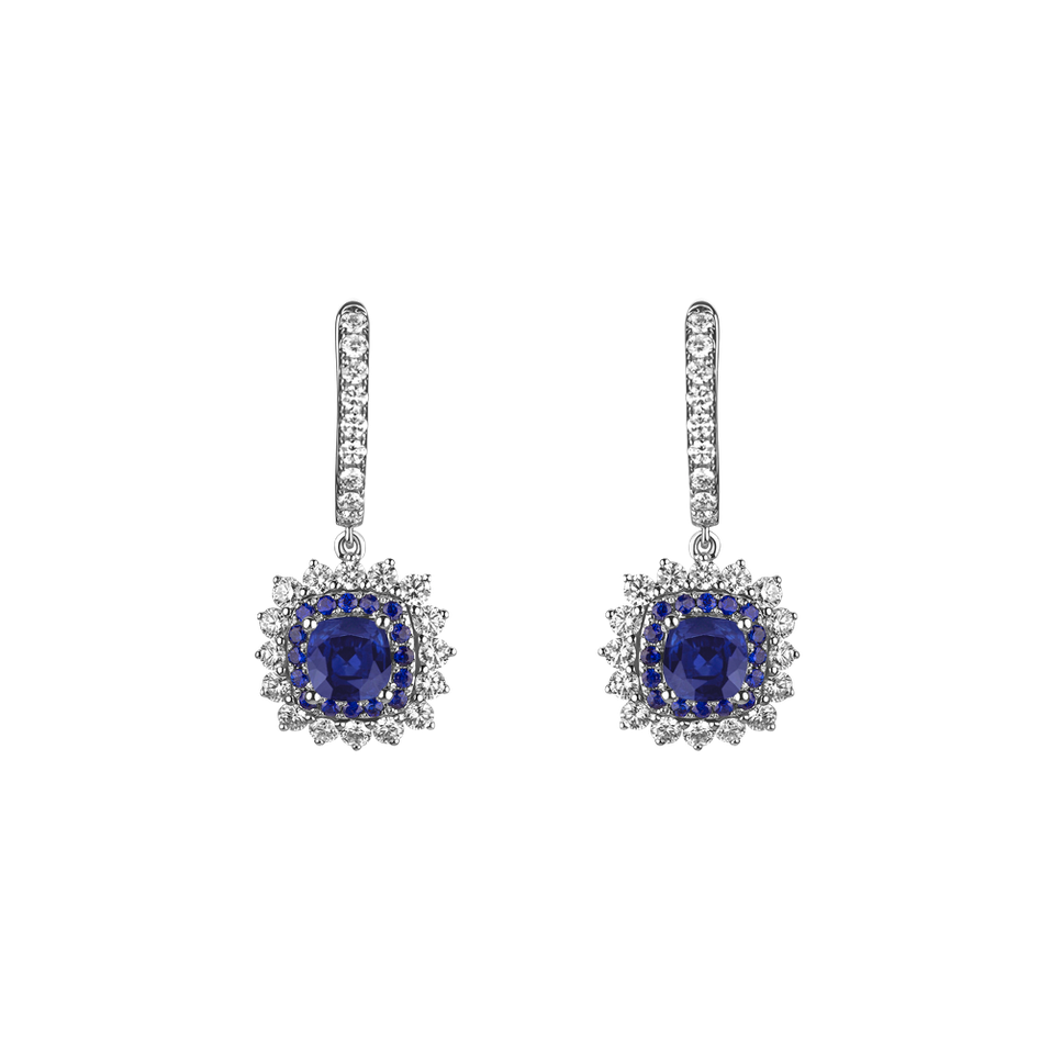 Diamond earrings with Sapphire Radiant Shine