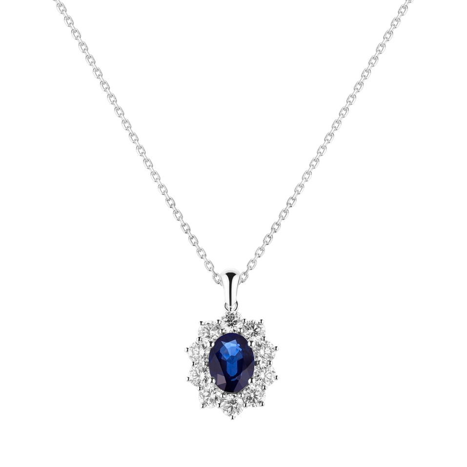 Diamond pendant with Sapphire Goddess Elegance