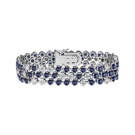 Diamond bracelet with Sapphire Royal Skyline