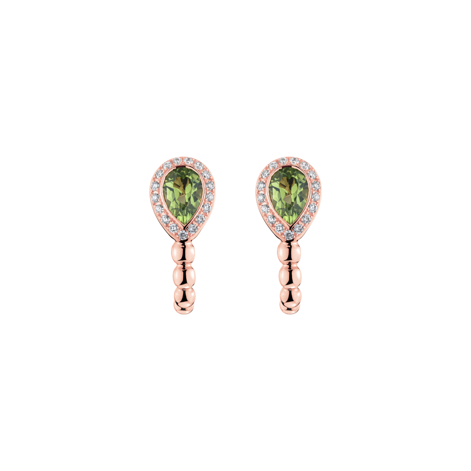 Diamond earrings with Peridote Offering