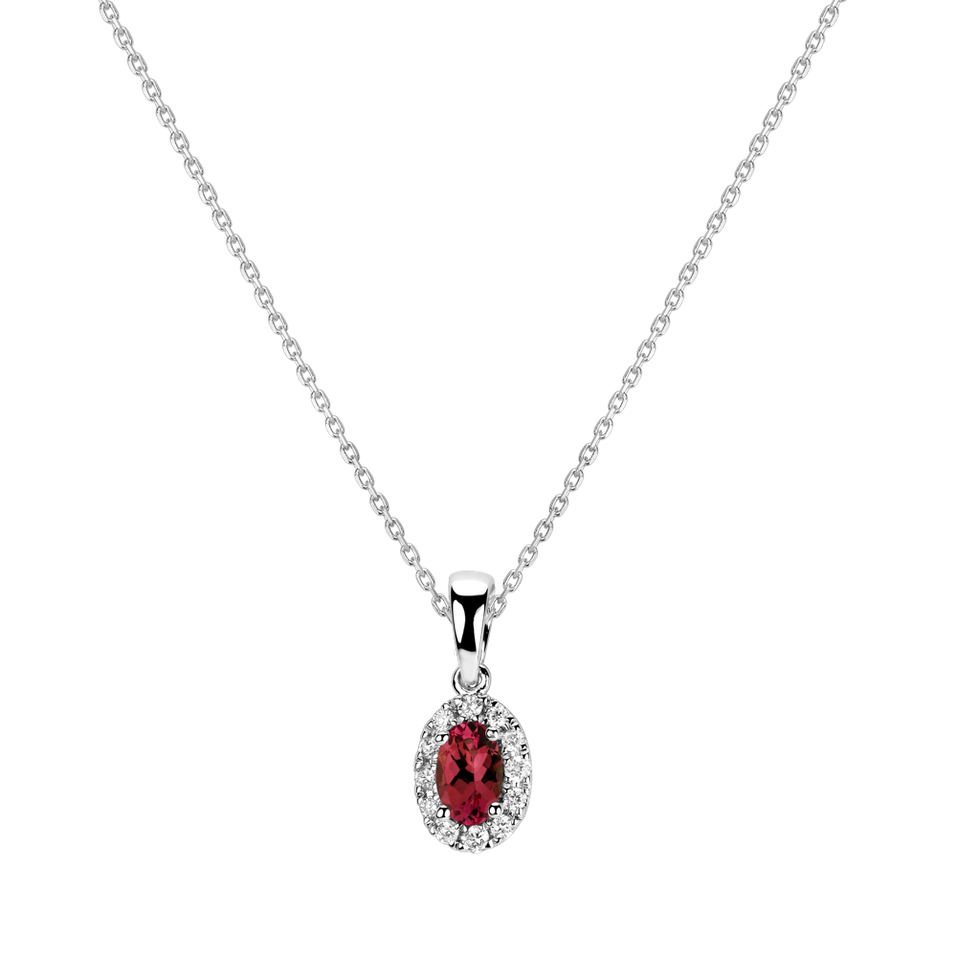 Diamond pendant with Ruby Princess