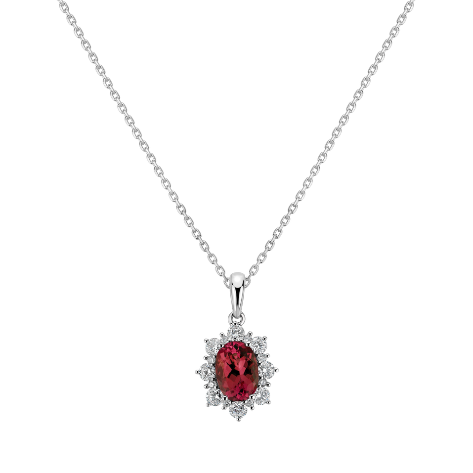 Diamond pendant with Ruby Royal Aurora