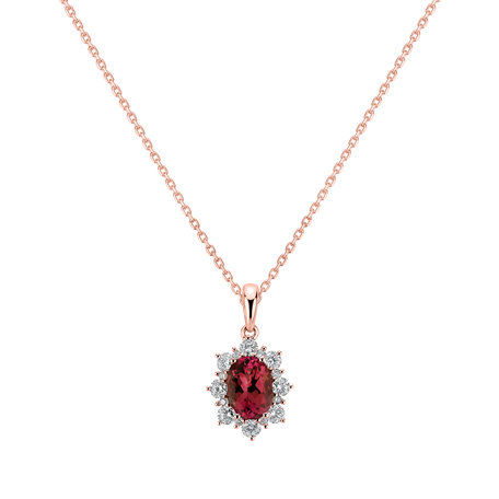 Diamond pendant with Ruby Royal Aurora