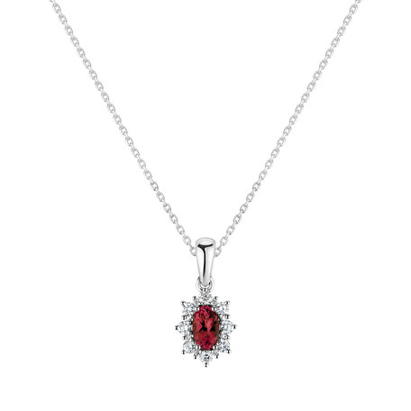 Diamond pendant with Ruby Princess