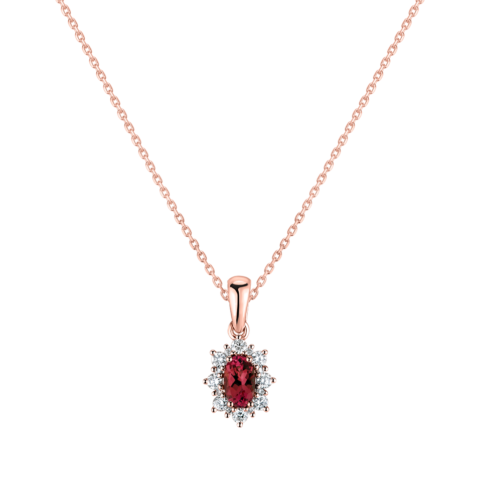 Diamond pendant with Ruby Princess