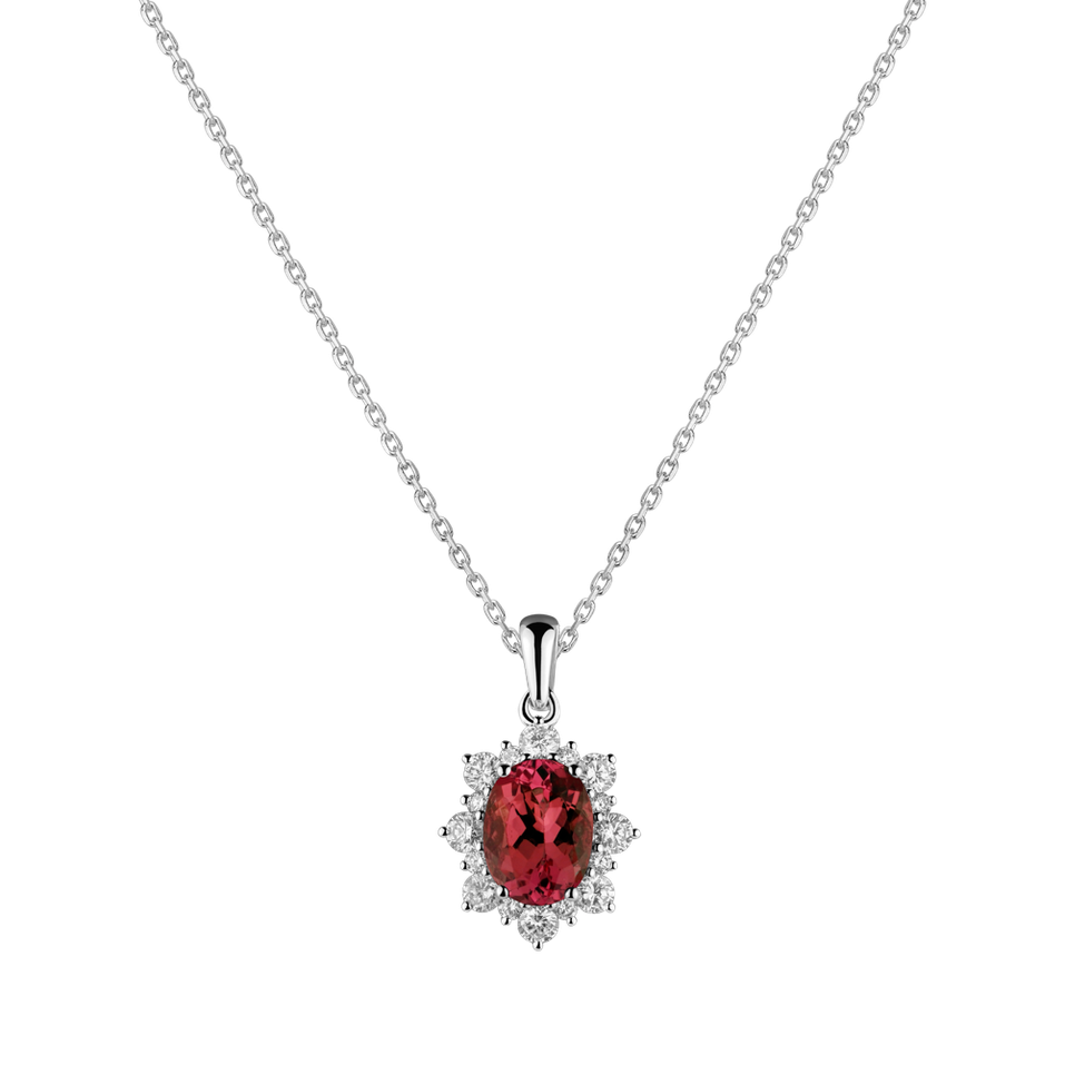 Diamond pendant with Ruby Princess