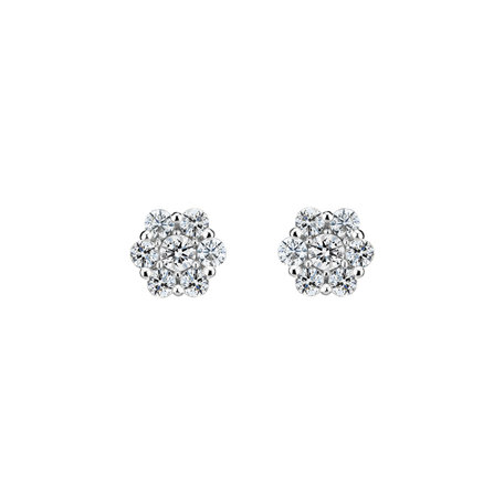 Diamond earrings Shiny Flower