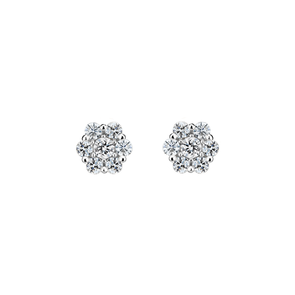 Diamond earrings Shiny Flower