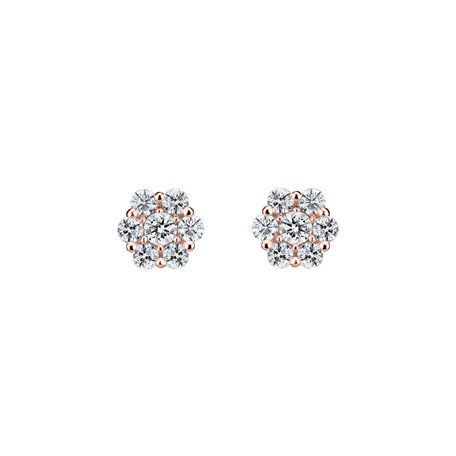Diamond earrings Shiny Flower