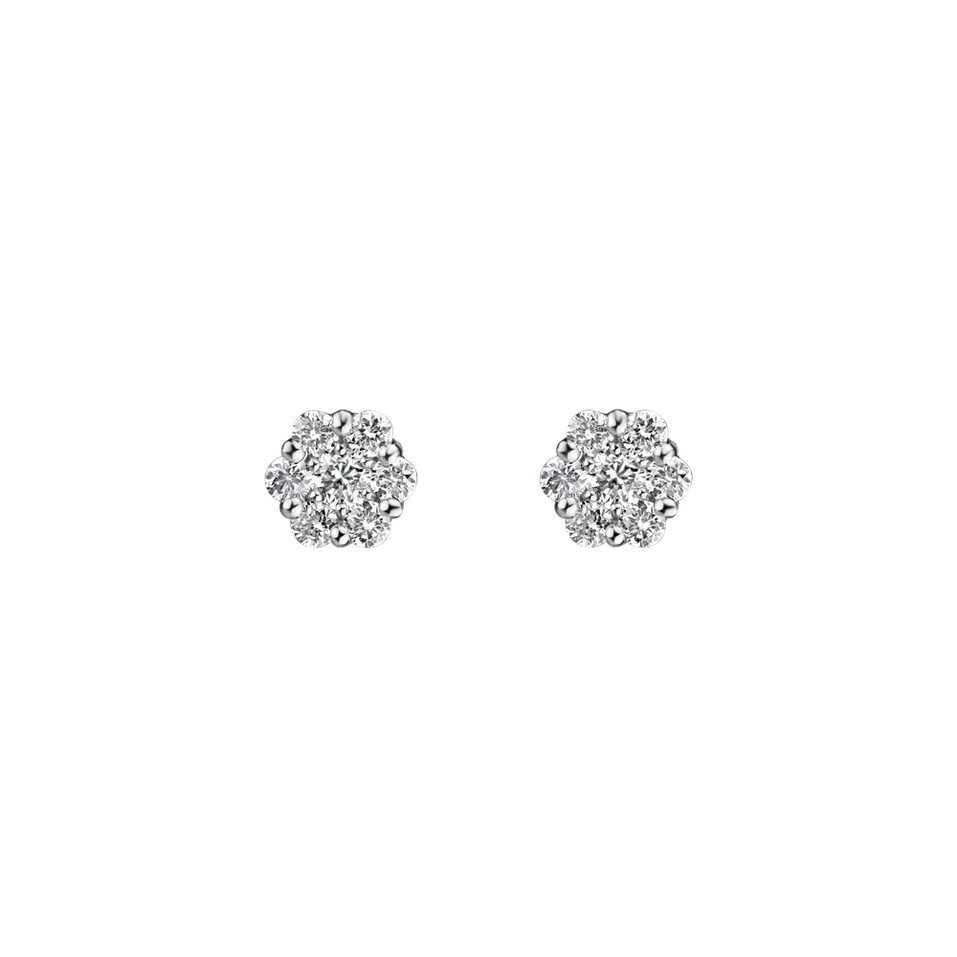 Diamond earrings Shiny Flower