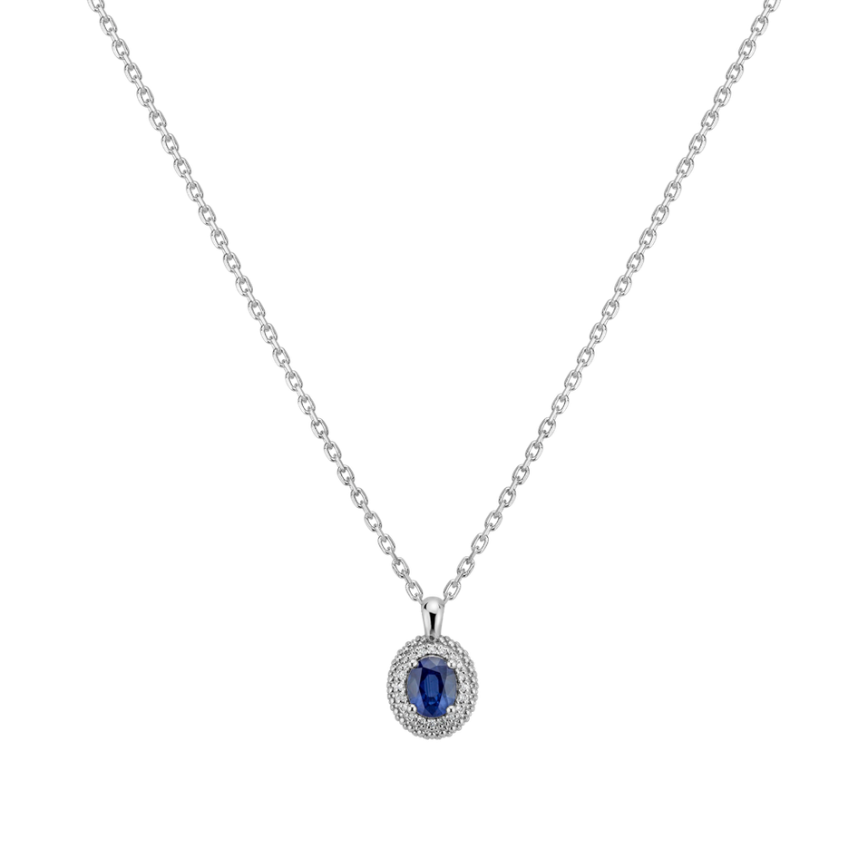 Diamond necklace with Sapphire Royal Sapphire