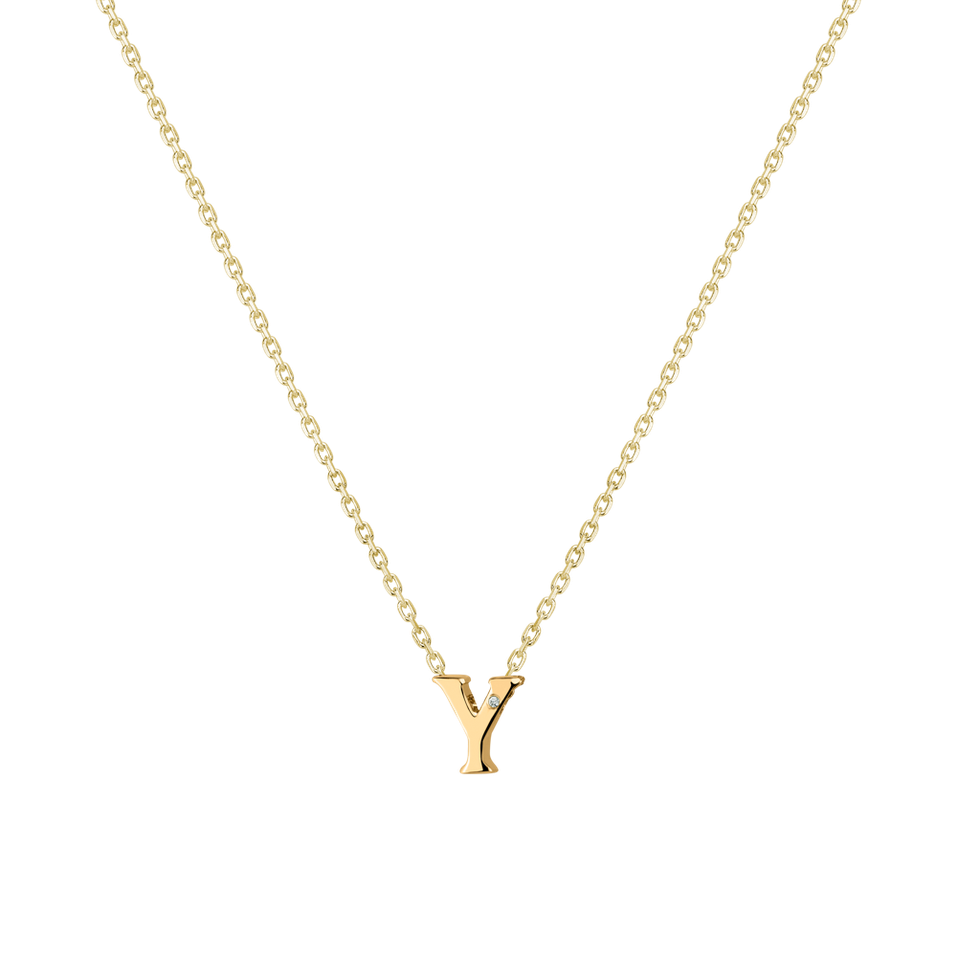 Diamond necklace Flat Line Y