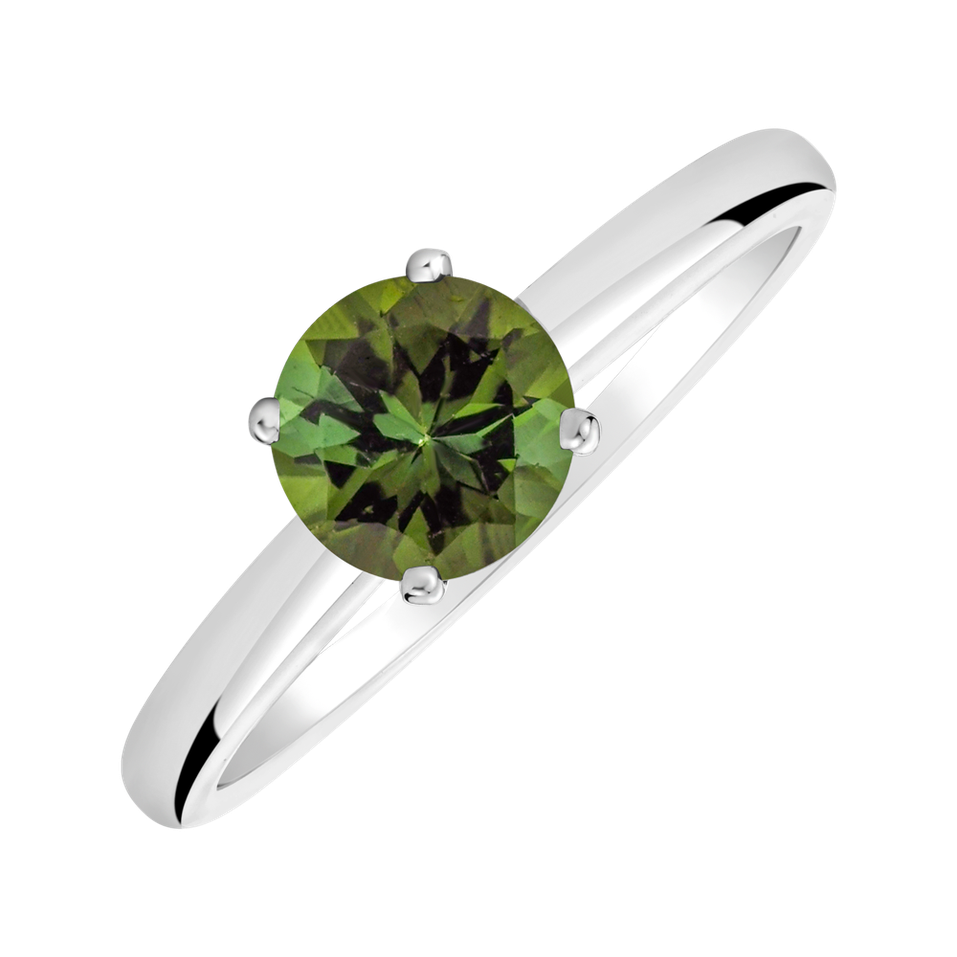 Ring with Green Tourmaline Bonbon