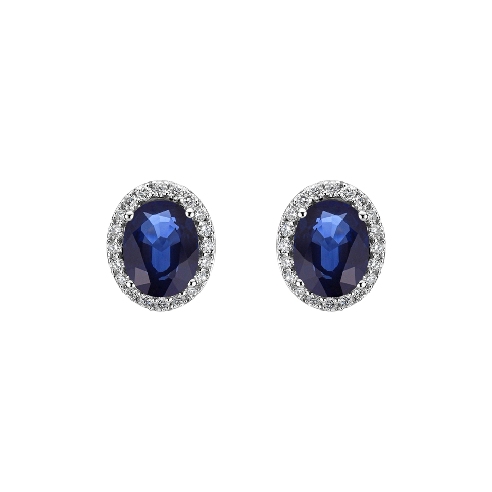 Diamond earrings with Sapphire Imperial Allegory