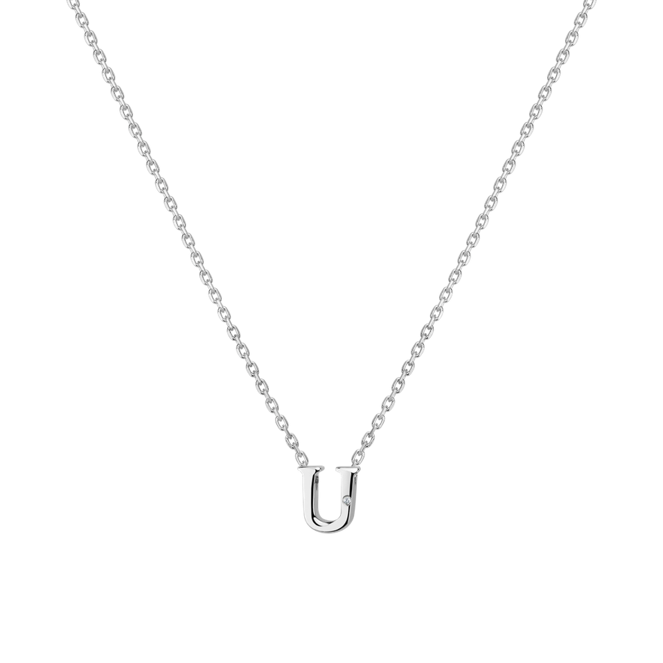 Diamond necklace Flat Line U