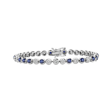 Diamond bracelet with Sapphire Cora