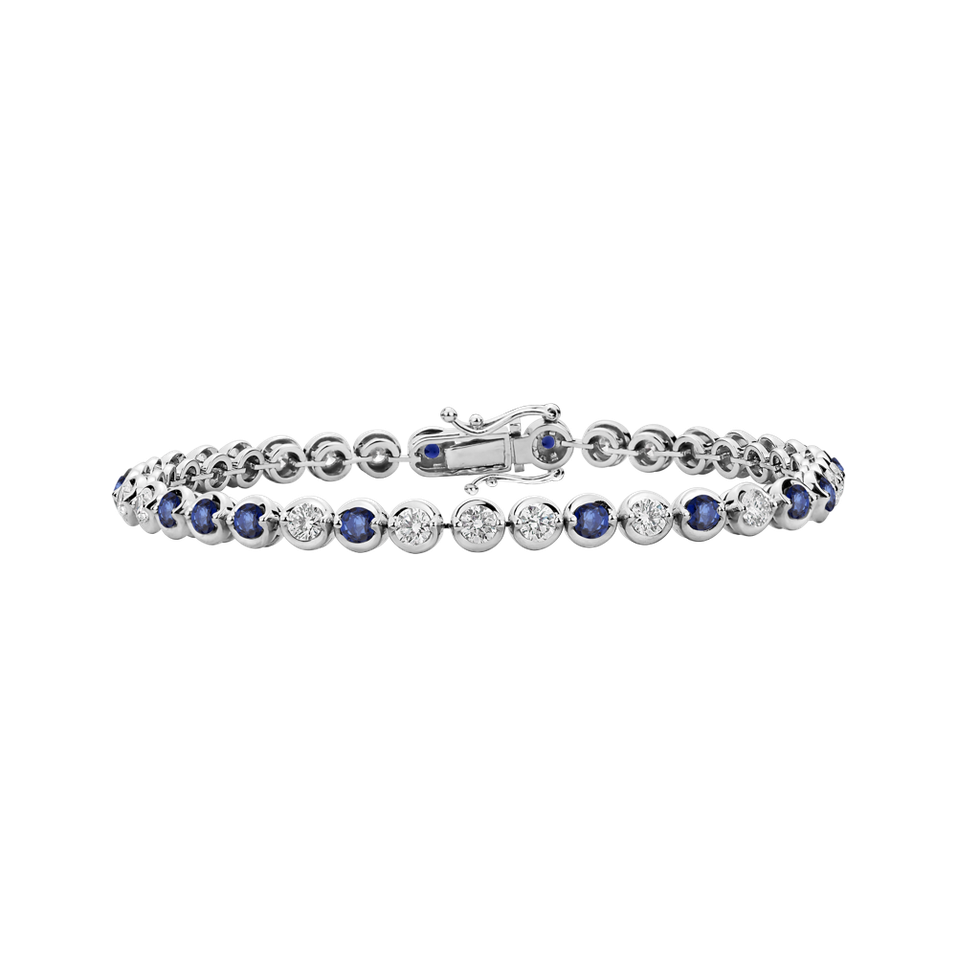 Diamond bracelet with Sapphire Cora