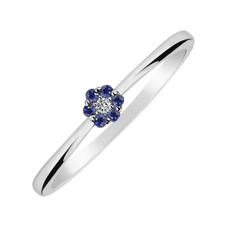 Diamond ring with Sapphire Shiny Constellation