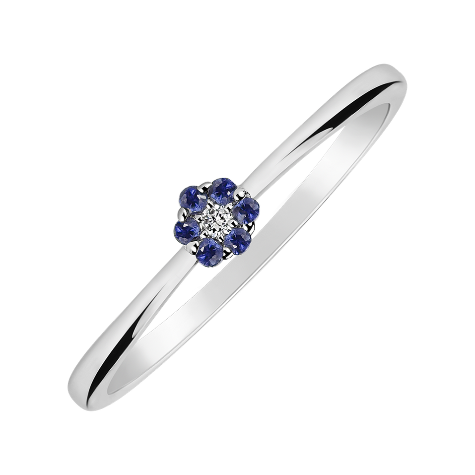 Diamond ring with Sapphire Shiny Constellation