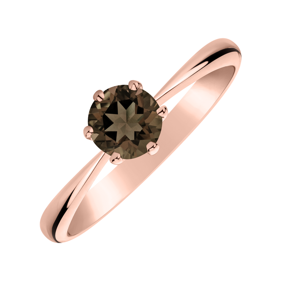 Ring with Smoky Quartz Bonbon