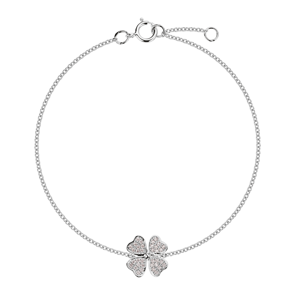 Diamond bracelet Four Leaf Clover