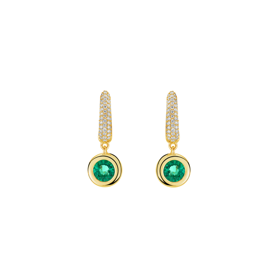 Diamond earrings with Emerald Starshine Essence