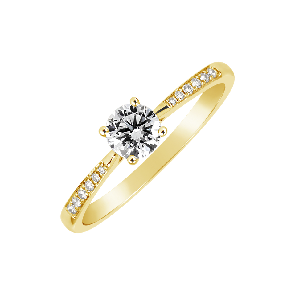 14ct yellow gold diamond ring Pure Love