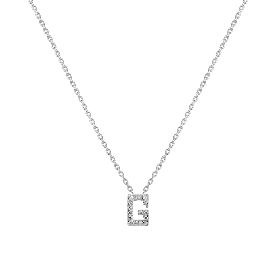 14ct white gold diamond necklace Brilliant necklace Waterfall Heaven