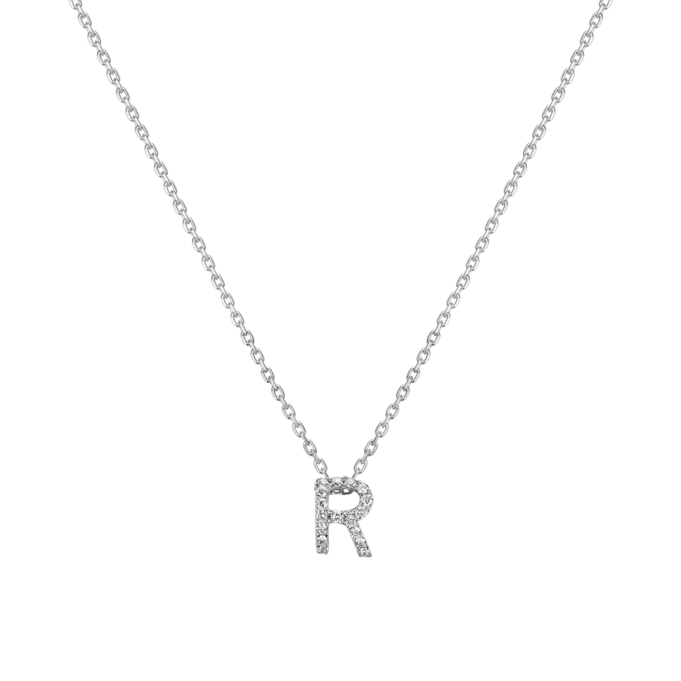 14ct white gold diamond necklace Brilliant necklace Waterfall Heaven