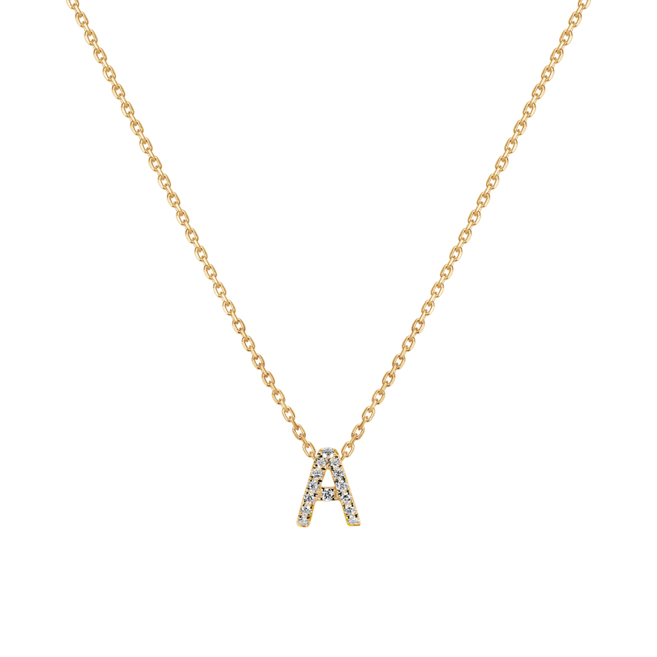 14ct yellow gold diamond necklace Brilliant necklace Waterfall Heaven