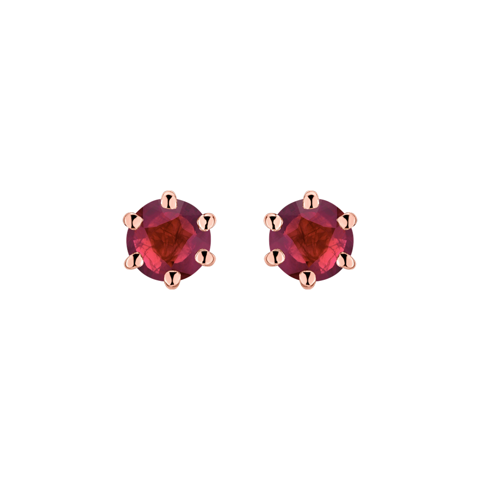 Earrings with Ruby Vesper Romance