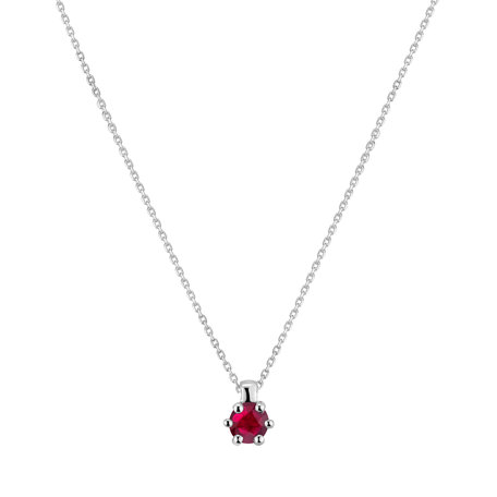 Necklace with Ruby Eternal Drop