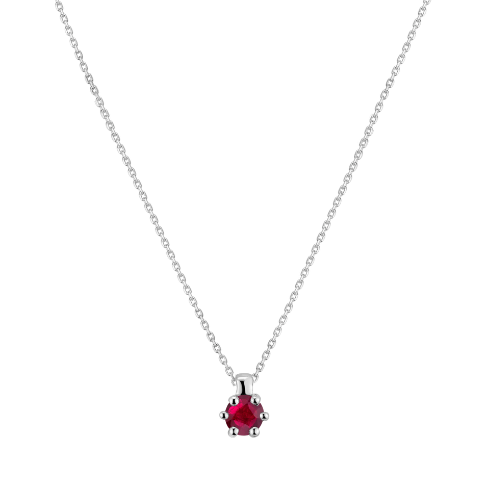 Necklace with Ruby Eternal Drop