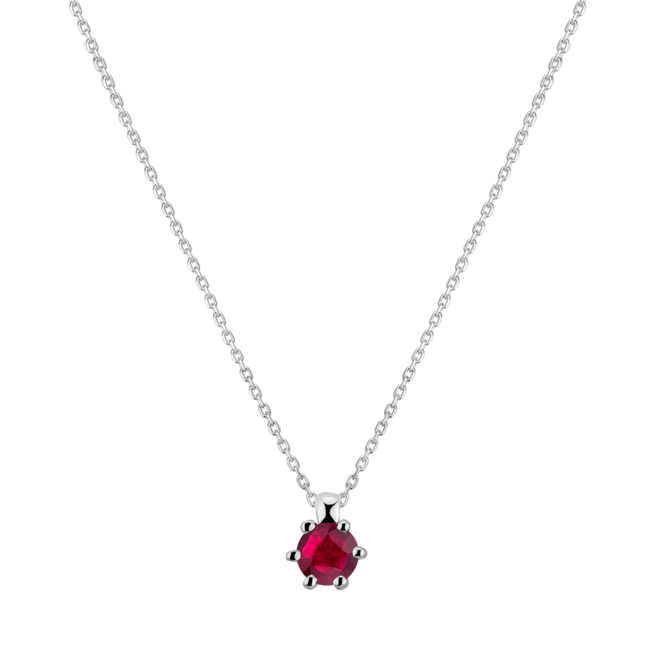 Necklace with Ruby Eternal Drop