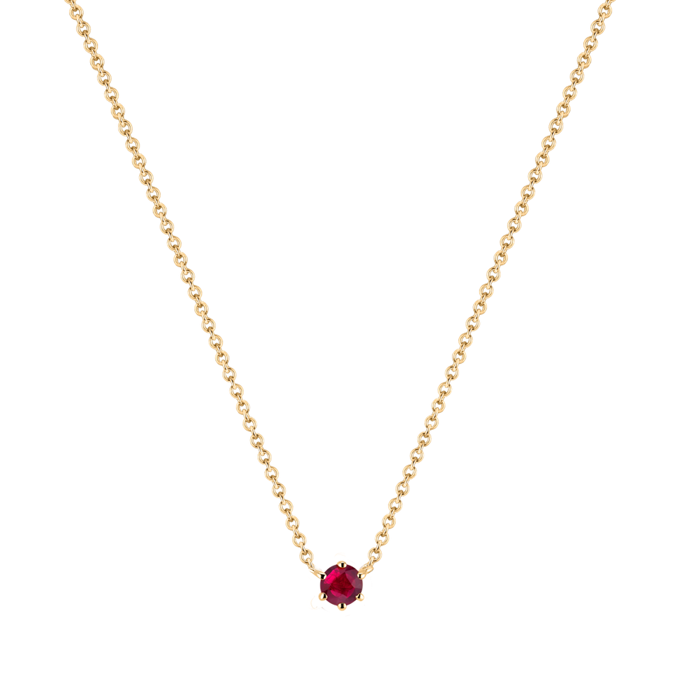 Necklace with Ruby Essential Drop