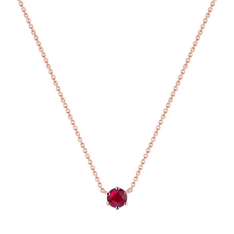 Necklace with Ruby Essential Drop