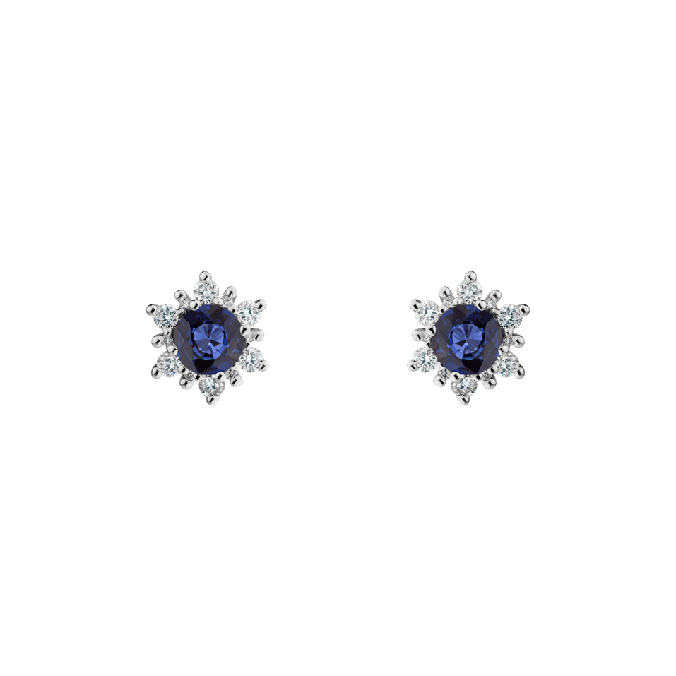 Diamond earrings with Sapphire Snow Star