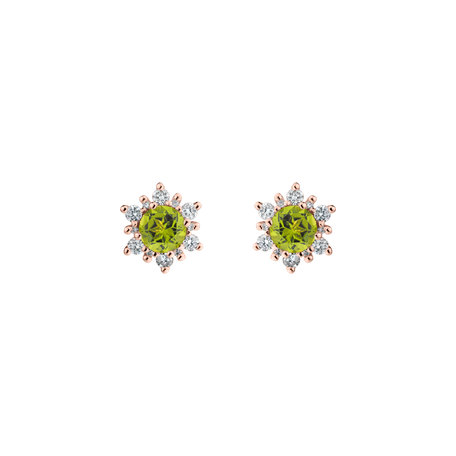 Diamond earrings with Peridot Fancy Fairytale