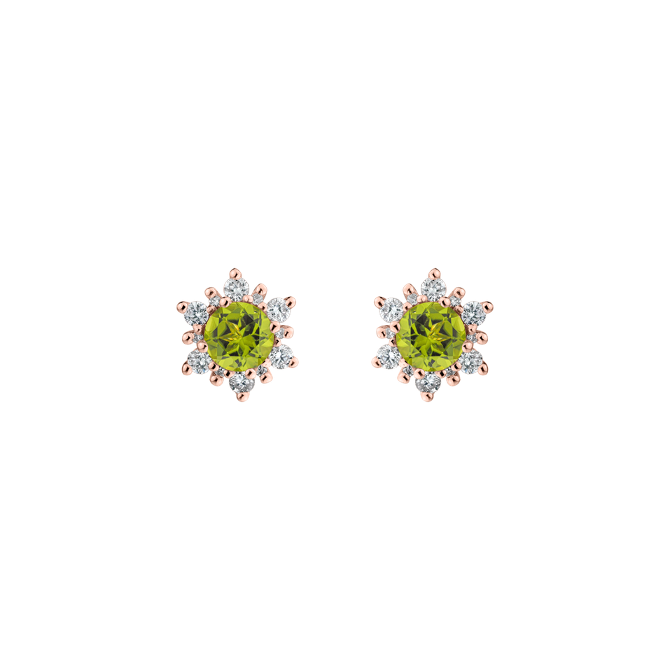 Diamond earrings with Peridot Fancy Fairytale