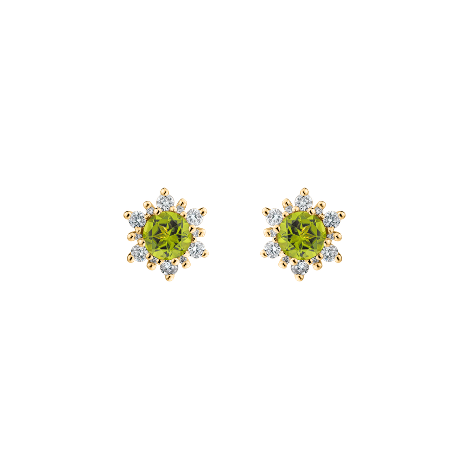 Diamond earrings with Peridot Fancy Fairytale