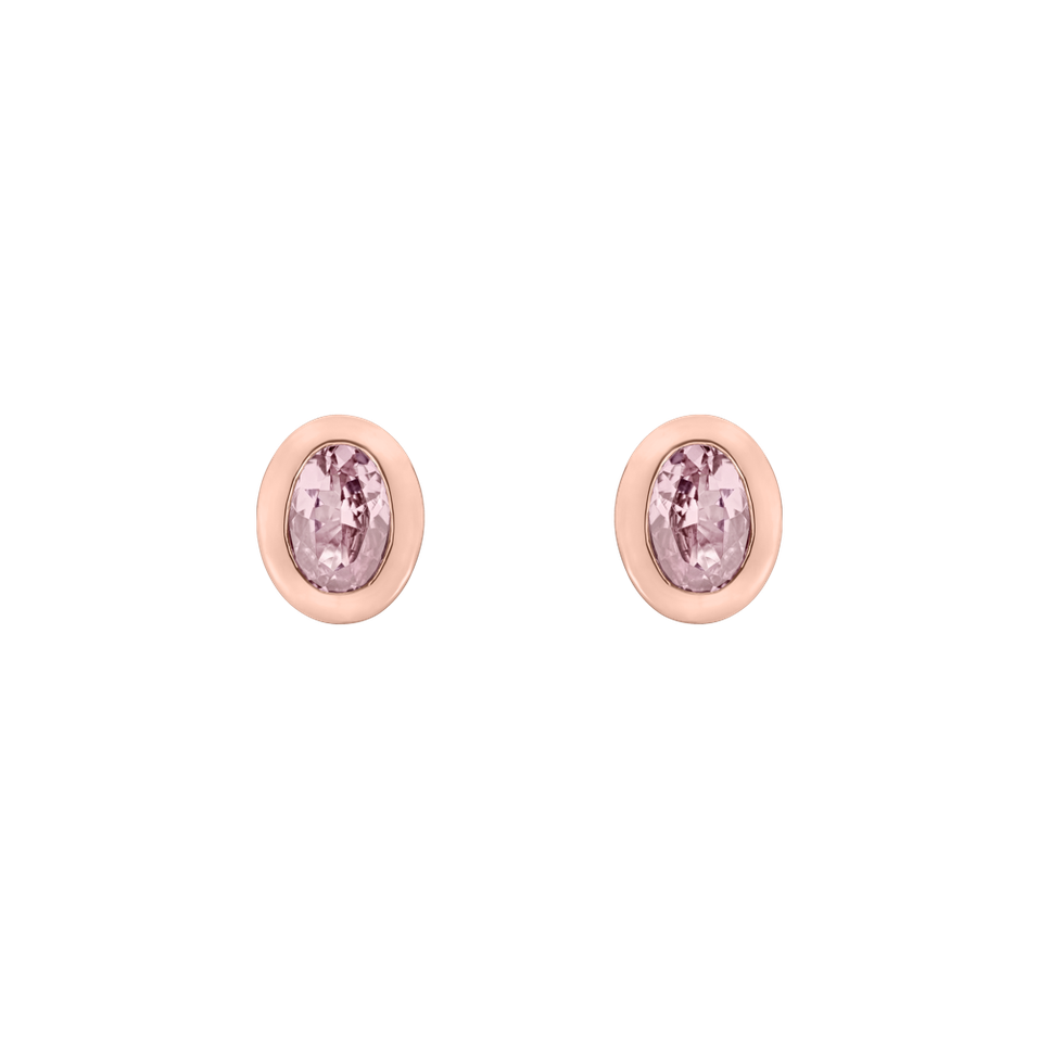 Earrings with Rose Quartz Sweet Candy