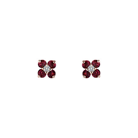 Diamond earrings with Diamantem Divine Bloom