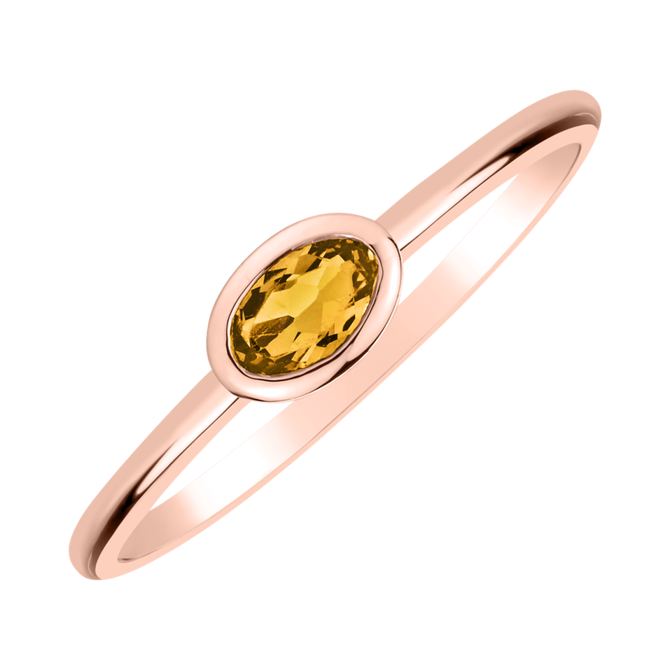 Ring with Citrine Space Bonbon