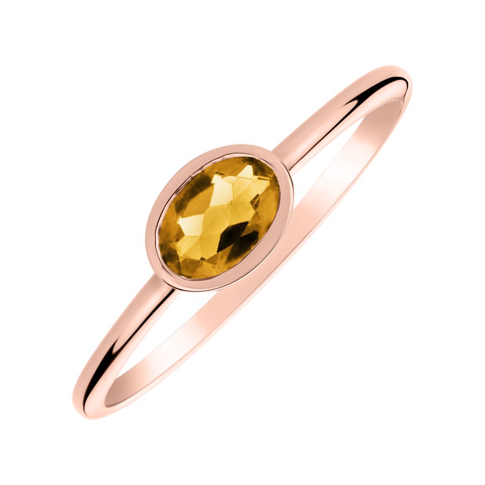 Ring with Citrine Space Bonbon