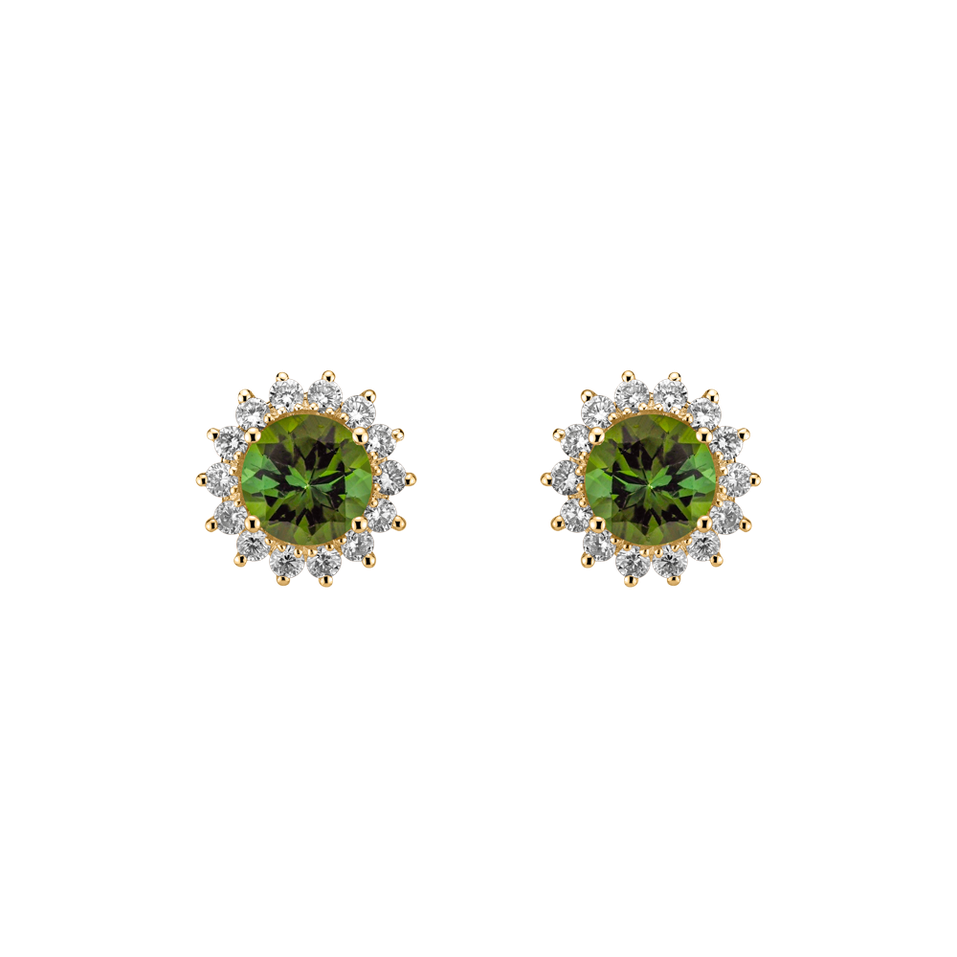 Diamond earrings with Tourmaline Stellar Hope