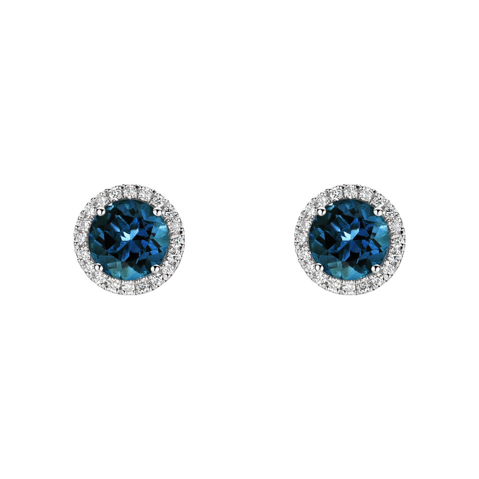 Diamond earrings with Topaz London Eternal Sunshine