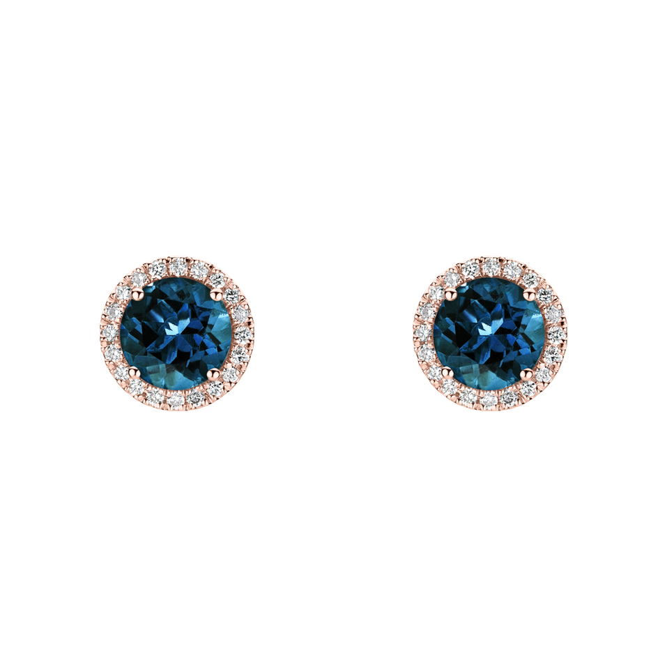 Diamond earrings with Topaz London Eternal Sunshine